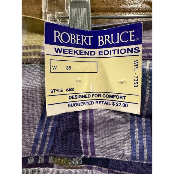 Vintage'70s Robert Bruce weekend edition Plaid shorts - Size 38 - Picture 4 of 9